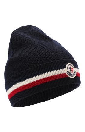 Мужская шерстяная шапка MONCLER темно-синего цвета по цене 15800 руб., арт. G2-091-3B000-28-A9575 | Фото 1 Мужская шерстяная шапка MONCLER темно-синего цвета, арт. G2-091-3B000-28-A9575 | Фото 1 (Материал: Шерсть; Кросс-КТ: Трикотаж)