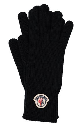 Мужские шерстяные перчатки MONCLER темно-синего цвета по цене 16900 руб., арт. G2-091-3A000-03-A9342 | Фото 1 Мужские шерстяные перчатки MONCLER темно-синего цвета, арт. G2-091-3A000-03-A9342 | Фото 1 (Материал: Шерсть; Кросс-КТ: Трикотаж)