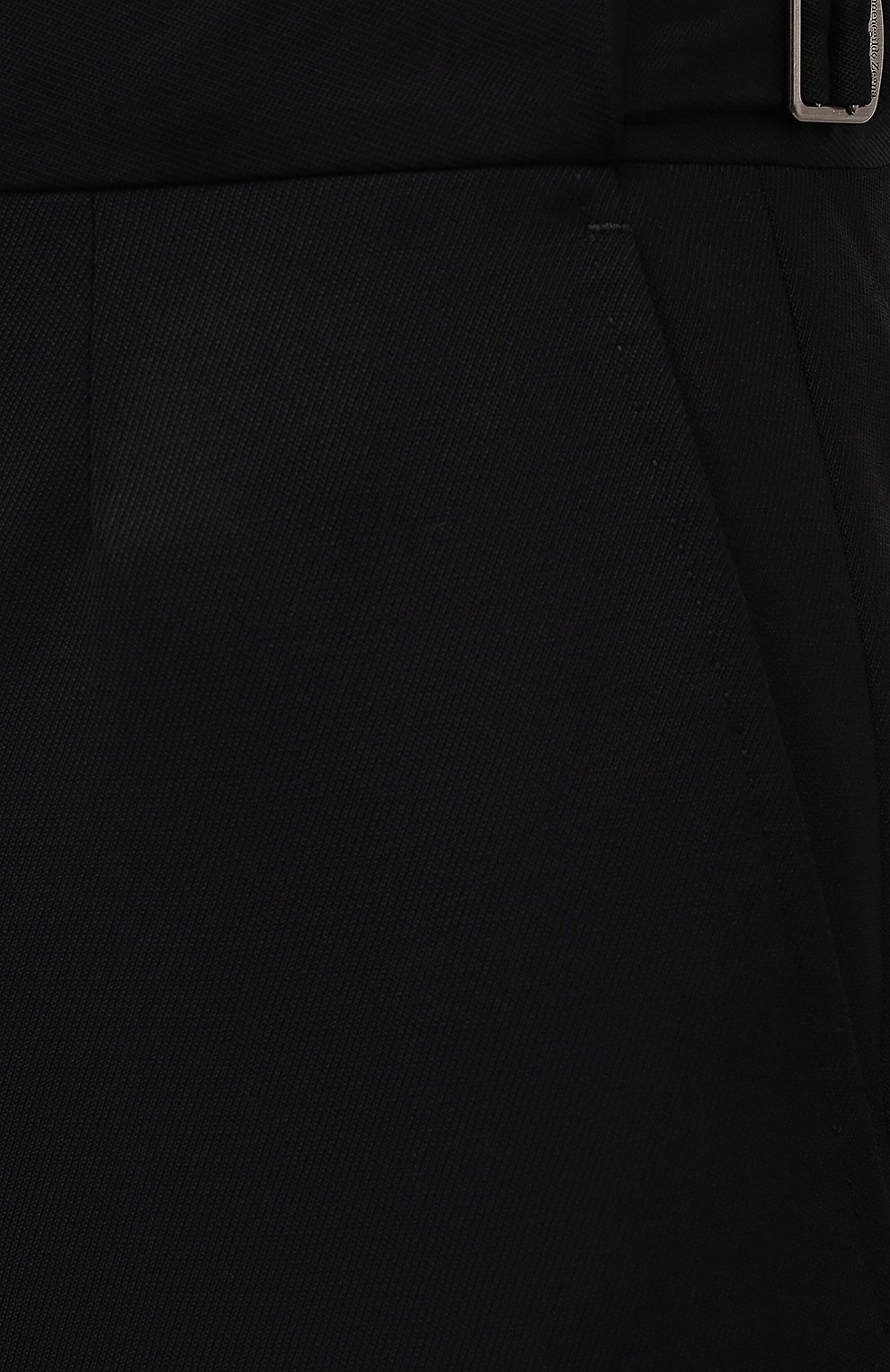 Мужские шерстяные брюки ERMENEGILDO ZEGNA черного цвета, арт. 216587/6100A3 | Фото 5 (Материал внешний: Шерсть; Длина (брюки, джинсы): Стандартные; Региональные ограничения белый список (Axapta Mercury): RU; Стили: Классический; Случай: Формальный; Материал подклада: Вискоза)