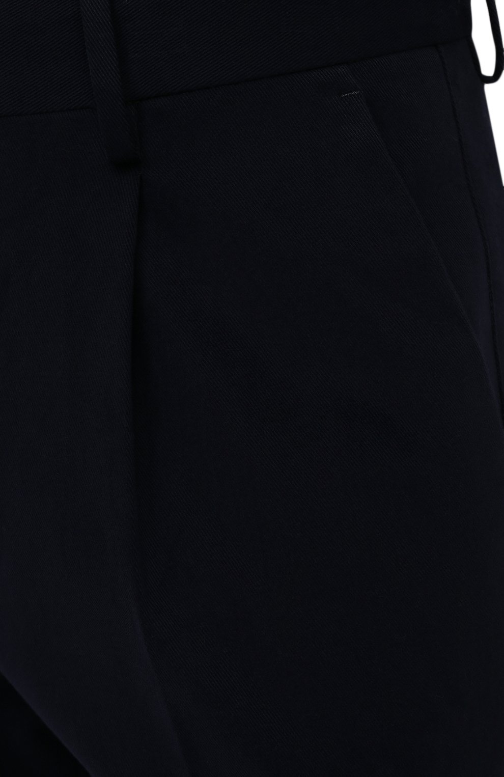 Мужские хлопковые брюки ERMENEGILDO ZEGNA темно-синего цвета, арт. UVI14/TP24 | Фото 5 (Длина (брюки, джинсы): Стандартные; Материал внешний: Хлопок; Стили: Классический; Случай: Формальный)