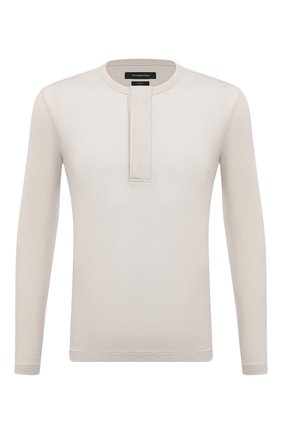 Мужская лонгслив из хлопка и кашемира ERMENEGILDO ZEGNA бежевого цвета по цене 62600 руб., арт. UY387/716 | Фото 1 Мужская лонгслив из хлопка и кашемира ERMENEGILDO ZEGNA бежевого цвета, арт. UY387/716 | Фото 1 (Материал внешний: Кашемир, Шерсть, Хлопок; Принт: Без принта; Рукава: Длинные; Стили: Кэжуэл; Длина (для топов): Стандартные)
