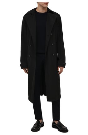 Мужской шерстяной свитер ERMENEGILDO ZEGNA темно-синего цвета по цене 72200 руб., арт. UYM98/111 | Фото 2 Мужской шерстяной свитер ERMENEGILDO ZEGNA темно-синего цвета, арт. UYM98/111 | Фото 2 (Материал внешний: Шерсть; Рукава: Длинные; Длина (для топов): Стандартные; Мужское Кросс-КТ: Свитер-одежда; Принт: Без принта; Стили: Классический)
