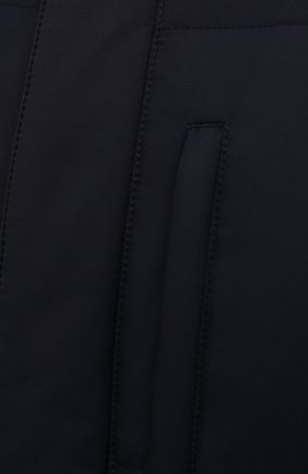 Мужская пуховик с меховой отделкой ANDREA CAMPAGNA темно-синего цвета, арт. A3T790/3841 | Фото 5 (Кросс-КТ: Куртка; Мужское Кросс-КТ: пуховик-короткий; Материал утеплителя: Шерсть, Пух и перо; Рукава: Длинные; Длина (верхняя одежда): До середины бедра; Материал внешний: Синтетический материал; Стили: Классический)