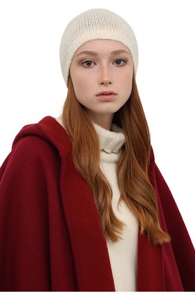 Женская шапка из кашемира и шелка RALPH LAUREN кремвого цвета по цене 32150 руб., арт. 290856609 | Фото 2 Женская шапка из кашемира и шелка RALPH LAUREN кремвого цвета, арт. 290856609 | Фото 2 (Материал: Шерсть, Кашемир)