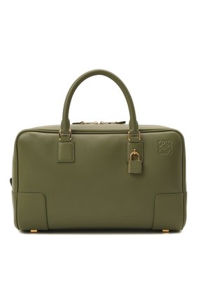 Женская сумка amazona 28 LOEWE темно-зеленого цвета по цене 209000 руб., арт. A039N08X01 | Фото 1 Женская сумка amazona 28 LOEWE темно-зеленого цвета, арт. A039N08X01 | Фото 1 (Материал: Натуральная кожа; Размер: medium; Сумки-технические: Сумки top-handle; Ремень/цепочка: На ремешке)