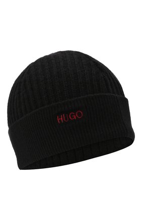 Мужская шерстяная шапка HUGO черного цвета по цене 6600 руб., арт. 50435690 | Фото 1 Мужская шерстяная шапка HUGO черного цвета, арт. 50435690 | Фото 1 (Материал: Шерсть; Кросс-КТ: Трикотаж)