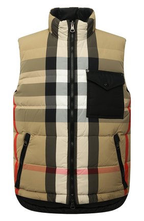 Мужской двусторонний жилет BURBERRY бежевого цвета по цене 109000 руб., арт. 8032997 | Фото 1 Мужской двусторонний жилет BURBERRY бежевого цвета, арт. 8032997 | Фото 1 (Материал подклада: Синтетический материал; Материал утеплителя: Пух и перо; Материал внешний: Синтетический материал; Длина (верхняя одежда): Короткие; Кросс-КТ: Куртка, Пуховик; Стили: Кэжуэл)