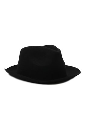 Женская шерстяная шляпа ISABEL BENENATO черного цвета, арт. DA02F21 | Фото 1 (Материал: Шерсть, Текстиль)