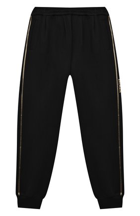 Детские хлопковые джоггеры BALMAIN черного цвета по цене 31700 руб., арт. 6P6797 | Фото 1 Детские хлопковые джоггеры BALMAIN черного цвета, арт. 6P6797 | Фото 1 (Материал внешний: Хлопок; Девочки Кросс-КТ: Джоггеры-одежда; Ростовка одежда: 10 - 11 лет | 140 - 146см, 12 лет | 152 см, 13 - 15 лет | 158 см, 16 лет | 164 см, 8 лет | 128 см)