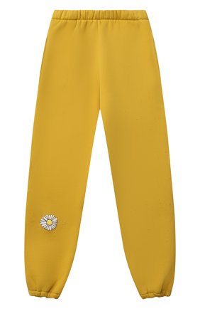 Детские хлопковые джоггеры NATASHA ZINKO желтого цвета по цене 19950 руб., арт. FW21MNZ508-23/10-14 | Фото 1 Детские хлопковые джоггеры NATASHA ZINKO желтого цвета, арт. FW21MNZ508-23/10-14 | Фото 1 (Материал внешний: Синтетический материал, Хлопок; Девочки Кросс-КТ: Брюки-спорт; Ростовка одежда: 10 - 11 лет | 140 - 146см, 12 лет | 152 см, 13 - 15 лет | 158 см)