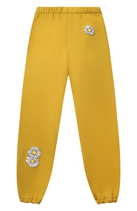 Детские хлопковые джоггеры NATASHA ZINKO желтого цвета по цене 19950 руб., арт. FW21MNZ508-23/10-14 | Фото 2 Детские хлопковые джоггеры NATASHA ZINKO желтого цвета, арт. FW21MNZ508-23/10-14 | Фото 2 (Материал внешний: Синтетический материал, Хлопок; Девочки Кросс-КТ: Брюки-спорт; Ростовка одежда: 10 - 11 лет | 140 - 146см, 12 лет | 152 см, 13 - 15 лет | 158 см)