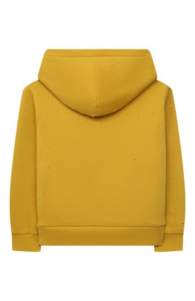 Детский хлопковое худи NATASHA ZINKO желтого цвета по цене 29950 руб., арт. FW21MNZ503-23/3-8 | Фото 2 Детский хлопковое худи NATASHA ZINKO желтого цвета, арт. FW21MNZ503-23/3-8 | Фото 2 (Материал внешний: Синтетический материал, Хлопок; Рукава: Длинные; Девочки Кросс-КТ: Худи-одежда; Ростовка одежда: 4 года | 104 см, 6 лет | 116 см, 8 лет | 128 см)