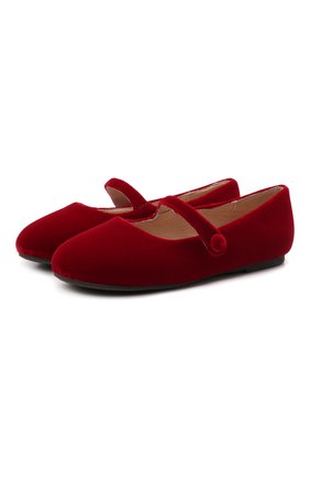Детские балетки AGE OF INNOCENCE красного цвета по цене 8485 руб., арт. 000153/ELIN VELVET/25-31 | Фото 1 Детские балетки AGE OF INNOCENCE красного цвета, арт. 000153/ELIN VELVET/25-31 | Фото 1 (Материал внешний: Текстиль; Материал внутренний: Натуральная кожа)