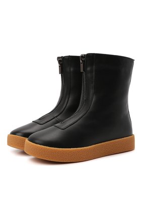 Детские кожаные ботинки AGE OF INNOCENCE черного цвета по цене 13100 руб., арт. 000242/LEAH LEATHER HIGH/25-31 | Фото 1 Детские кожаные ботинки AGE OF INNOCENCE черного цвета, арт. 000242/LEAH LEATHER HIGH/25-31 | Фото 1 (Материал утеплителя: Натуральный мех; Материал внешний: Кожа)