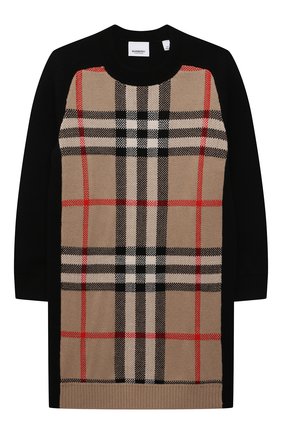 Детское платье из шерсти и кашемира BURBERRY черного цвета по цене 39250 руб., арт. 8046103 | Фото 1 Детское платье из шерсти и кашемира BURBERRY черного цвета, арт. 8046103 | Фото 1 (Рукава: Длинные; Материал внешний: Шерсть, Кашемир; Девочки Кросс-КТ: Платье-одежда; Случай: Повседневный; Ростовка одежда: 10 - 11 лет | 140 - 146см, 12 лет | 152 см, 16 лет | 164 см, 3 года | 98 см, 4 года | 104 см, 6 лет | 116 см, 8 лет | 128 см)