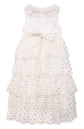 Детское платье SONIA RYKIEL ENFANT кремвого цвета по цене 33950 руб., арт. 21W1DR08 | Фото 2 Детское платье SONIA RYKIEL ENFANT кремвого цвета, арт. 21W1DR08 | Фото 2 (Материал подклада: Хлопок; Материал внешний: Синтетический материал; Рукава: Короткие; Девочки Кросс-КТ: Платье-одежда; Случай: Вечерний; Ростовка одежда: 10 - 11 лет | 140 - 146см, 12 лет | 152 см, 13 - 15 лет | 158 см, 6 лет | 116 см, 8 лет | 128 см)