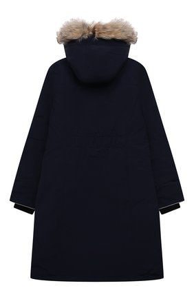 Детского пуховая парка brittania CANADA GOOSE темно-синего цвета по цене 66100 руб., арт. 4593Y | Фото 2 Детского пуховая парка brittania CANADA GOOSE темно-синего цвета, арт. 4593Y | Фото 2 (Материал подклада: Синтетический материал; Материал внешний: Синтетический материал; Материал утеплителя: Пух и перо; Рукава: Длинные; Кросс-КТ: Сезон: зима; Ростовка одежда: 13 - 15 лет | 158 см, 10 - 11 лет | 140 - 146см, 8 лет | 128 см)