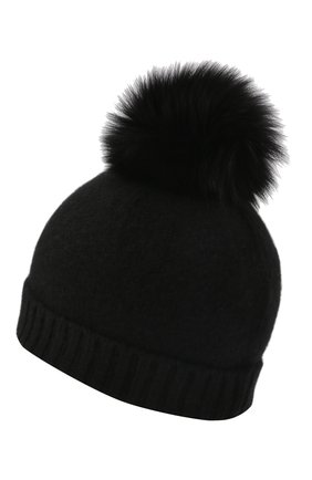 Детского кашемировая шапка GIORGETTI CASHMERE черного цвета по цене 11300 руб., арт. MB1693/TU/12A | Фото 2 Детского кашемировая шапка GIORGETTI CASHMERE черного цвета, арт. MB1693/TU/12A | Фото 2 (Материал: Кашемир, Шерсть)