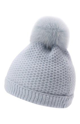 Детского кашемировая шапка GIORGETTI CASHMERE голубого цвета по цене 9725 руб., арт. MB1695/V0LPE/4A | Фото 2 Детского кашемировая шапка GIORGETTI CASHMERE голубого цвета, арт. MB1695/V0LPE/4A | Фото 2 (Материал: Кашемир, Шерсть)