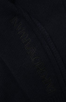 Детский шарф EMPORIO ARMANI синего цвета, арт. 394616/1A496 | Фото 2 (Материал: Текстиль, Шерсть, Вискоза, Синтетический материал)
