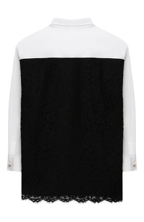 Детское хлопковая блузка DOLCE & GABBANA белого цвета по цене 49950 руб., арт. L55S28/FU5NK/8-14 | Фото 2 Детское хлопковая блузка DOLCE & GABBANA белого цвета, арт. L55S28/FU5NK/8-14 | Фото 2 (Материал внешний: Хлопок; Материал подклада: Шелк; Рукава: Длинные; Девочки Кросс-КТ: Комбинезон-одежда; Ростовка одежда: 10 - 11 лет | 140 - 146см, 12 лет | 152 см, 8 лет | 128 см)