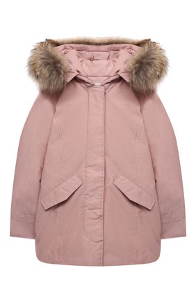 Детская пуховая парка WOOLRICH розового цвета по цене 39950 руб., арт. CFWK0U0221FR/UT0641 | Фото 1 Детская пуховая парка WOOLRICH розового цвета, арт. CFWK0U0221FR/UT0641 | Фото 1 (Материал внешний: Синтетический материал, Хлопок; Рукава: Длинные; Материал утеплителя: Пух и перо; Кросс-КТ: Сезон: зима; Ростовка одежда: 10 - 11 лет | 140 - 146см, 12 лет | 152 см, 6 лет | 116 см, 8 лет | 128 см)
