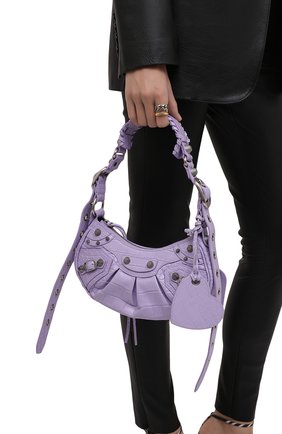 Женская сумка cagole xs BALENCIAGA сиреневого цвета по цене 121000 руб., арт. 671309/23EBY | Фото 2 Женская сумка cagole xs BALENCIAGA сиреневого цвета, арт. 671309/23EBY | Фото 2 (Материал: Натуральная кожа; Размер: small; Ремень/цепочка: На ремешке; Сумки-технические: Сумки top-handle)