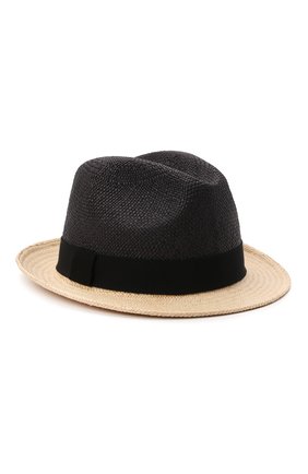Мужская шляпа PRADA черного цвета, арт. 2HC046-2BDQ-F0889 | Фото 1 (Материал: Растительное волокно)
