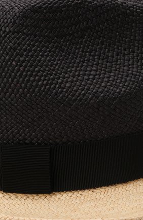 Мужская шляпа PRADA черного цвета, арт. 2HC046-2BDQ-F0889 | Фото 4 (Материал: Растительное волокно)