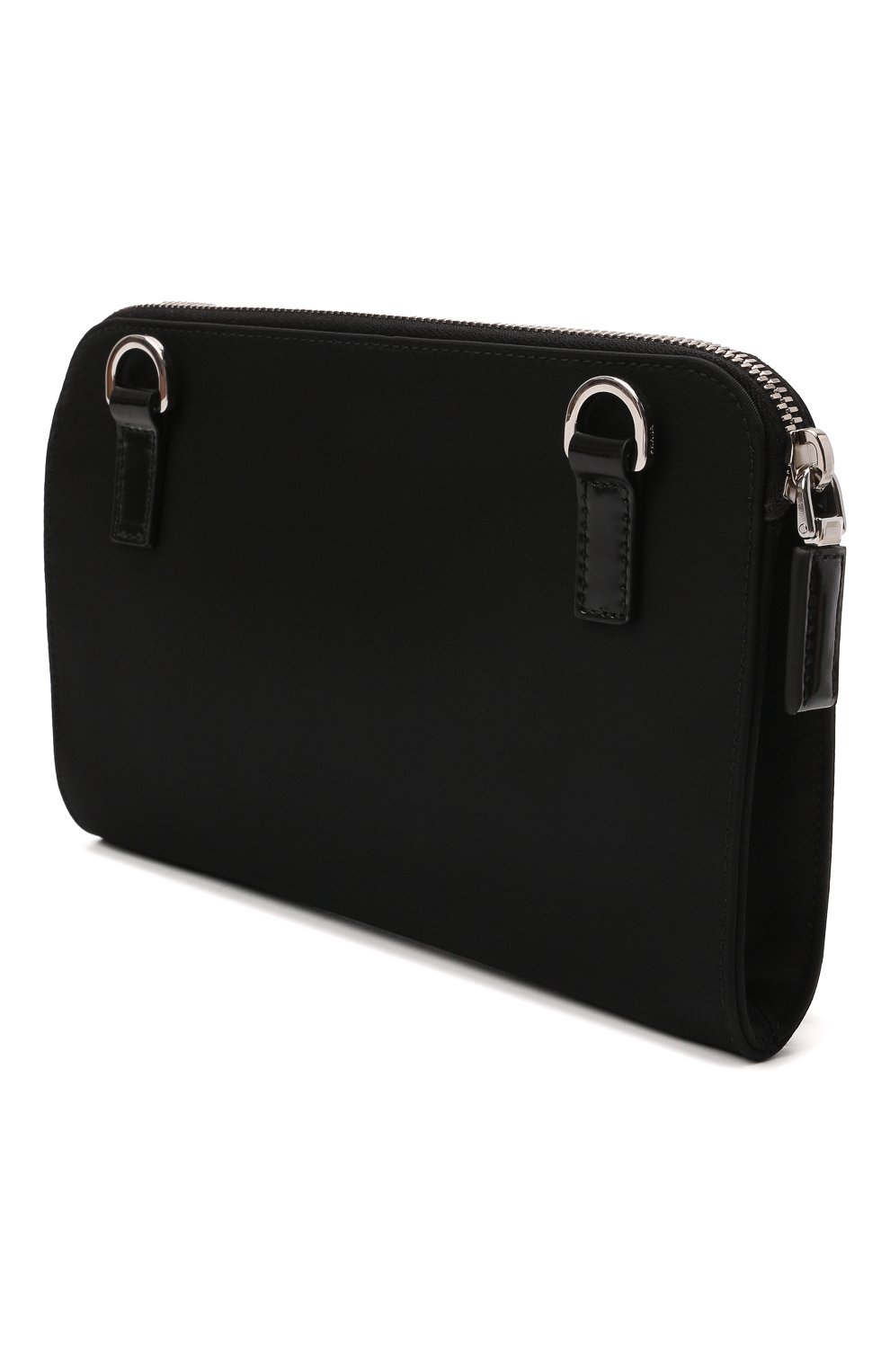 Мужская сумка PRADA черного цвета, арт. 2VH130-789-F0002-OOO | Фото 3 (Ремень/цепочка: На ремешке; Материал: Текстиль; Размер: small)