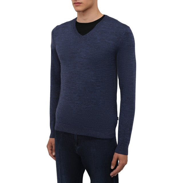 Шерстяной пуловер BOSS 50378576, цвет разноцветный, размер 46 - фото 3