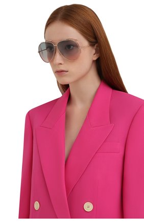Женские солнцезащитные очки TOM FORD розового цвета, арт. TF900 28P | Фото 2 (Тип очков: С/з; Кросс-КТ: С/з-унисекс; Оптика Гендер: оптика-унисекс; Очки форма: Авиаторы)