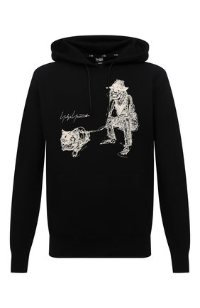 Мужской хлопковое худи YOHJI YAMAMOTO черного цвета по цене 37200 руб., арт. HX-T85-985 | Фото 1 Мужской хлопковое худи YOHJI YAMAMOTO черного цвета, арт. HX-T85-985 | Фото 1 (Рукава: Длинные; Материал внешний: Хлопок; Длина (для топов): Стандартные; Мужское Кросс-КТ: Худи-одежда; Принт: С принтом; Стили: Спорт-шик)