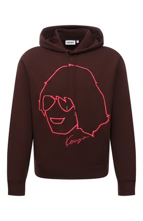 Мужской хлопковое худи KENZO коричневого цвета по цене 28750 руб., арт. FB65SW3074ML | Фото 1 Мужской хлопковое худи KENZO коричневого цвета, арт. FB65SW3074ML | Фото 1 (Материал внешний: Хлопок; Мужское Кросс-КТ: Худи-одежда; Принт: С принтом; Стили: Спорт-шик; Рукава: Длинные; Длина (для топов): Стандартные)