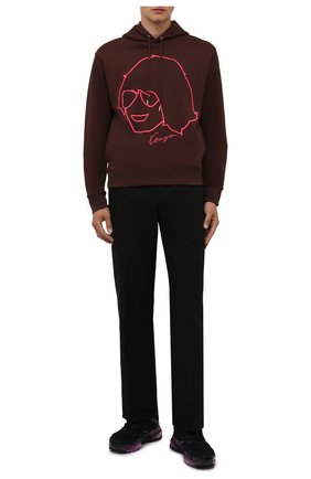 Мужской хлопковое худи KENZO коричневого цвета по цене 28750 руб., арт. FB65SW3074ML | Фото 2 Мужской хлопковое худи KENZO коричневого цвета, арт. FB65SW3074ML | Фото 2 (Материал внешний: Хлопок; Мужское Кросс-КТ: Худи-одежда; Принт: С принтом; Стили: Спорт-шик; Рукава: Длинные; Длина (для топов): Стандартные)