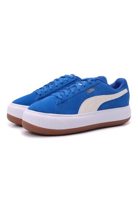 Женские замшевые кеды suede mayu PUMA синего цвета по цене 8990 руб., арт. 38068609 | Фото 1 Женские замшевые кеды suede mayu PUMA синего цвета, арт. 38068609 | Фото 1 (Подошва: Платформа; Материал внешний: Кожа, Замша; Материал утеплителя: Без утеплителя)