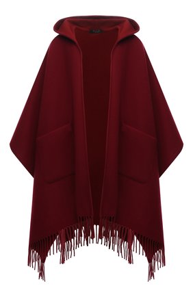 Женская кашемировая накидка LORO PIANA бордового цвета по цене 323500 руб., арт. FAL8980 | Фото 1 Женская кашемировая накидка LORO PIANA бордового цвета, арт. FAL8980 | Фото 1 (Материал внешний: Шерсть, Кашемир; Длина (верхняя одежда): До середины бедра; Стили: Кэжуэл)