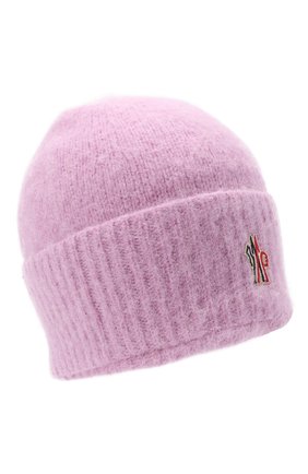Женская шерстяная шапка MONCLER GRENOBLE розового цвета, арт. G2-098-3B000-02-M1126 | Фото 1 (Материал: Синтетический материал, Шерсть, Текстиль)