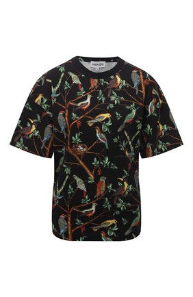 Женская хлопковая футболка KENZO черного цвета по цене 17650 руб., арт. FB62TS9224SA | Фото 1 Женская хлопковая футболка KENZO черного цвета, арт. FB62TS9224SA | Фото 1 (Материал внешний: Хлопок; Рукава: Короткие; Длина (для топов): Стандартные; Женское Кросс-КТ: Футболка-одежда; Принт: С принтом; Стили: Спорт-шик)