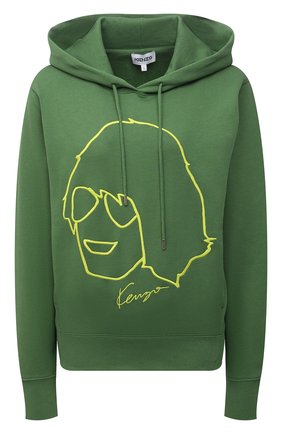 Женский хлопковое худи KENZO зеленого цвета по цене 29750 руб., арт. FB62SW8794ML | Фото 1 Женский хлопковое худи KENZO зеленого цвета, арт. FB62SW8794ML | Фото 1 (Материал внешний: Хлопок; Длина (для топов): Стандартные; Рукава: Длинные; Женское Кросс-КТ: Худи-одежда; Стили: Спорт-шик)