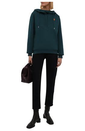 Женский хлопковое худи KENZO бирюзового цвета по цене 29750 руб., арт. FA62SW6614M0 | Фото 2 Женский хлопковое худи KENZO бирюзового цвета, арт. FA62SW6614M0 | Фото 2 (Материал внешний: Хлопок; Женское Кросс-КТ: Худи-одежда; Рукава: Длинные; Длина (для топов): Стандартные; Стили: Спорт-шик)