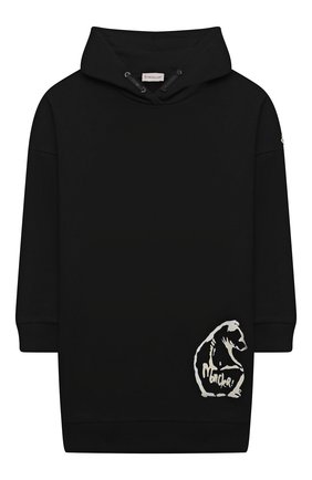Детское удлиненное худи MONCLER черного цвета по цене 27300 руб., арт. G2-954-8I730-10-809B3/12-14A | Фото 1 Детское удлиненное худи MONCLER черного цвета, арт. G2-954-8I730-10-809B3/12-14A | Фото 1 (Материал внешний: Хлопок; Рукава: Длинные; Ростовка одежда: 12 лет | 152 см, 16 лет | 164 см)