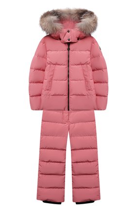 Детский комплект из куртки и комбинезона MONCLER розового цвета по цене 100200 руб., арт. G2-954-1F501-12-57244/8-10A | Фото 1 Детский комплект из куртки и комбинезона MONCLER розового цвета, арт. G2-954-1F501-12-57244/8-10A | Фото 1 (Рукава: Длинные; Девочки Кросс-КТ: Комбинезон-верхняя одежда)