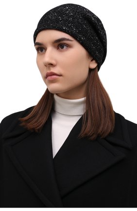 Женская шерстяная шапка dorote CANOE черного цвета, арт. 4003410 | Фото 2 (Материал: Шерсть, Текстиль)