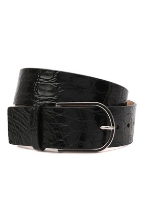 Женский ремень из кожи каймана enameled LORO PIANA черного цвета по цене 342500 руб., арт. FAL8224/CCR0 | Фото 1 Женский ремень из кожи каймана enameled LORO PIANA черного цвета, арт. FAL8224/CCR0 | Фото 1 (Материал: Экзотическая кожа)