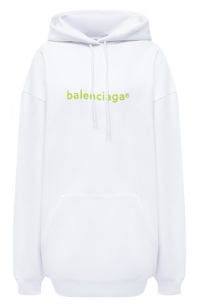 Женский хлопковое худи BALENCIAGA белого цвета по цене 53550 руб., арт. 578135/TIV55 | Фото 1 Женский хлопковое худи BALENCIAGA белого цвета, арт. 578135/TIV55 | Фото 1 (Материал внешний: Хлопок; Женское Кросс-КТ: Худи-одежда; Рукава: Длинные; Стили: Спорт-шик; Длина (для топов): Удлиненные)