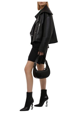 Женские кожаные ботильоны opyum 110 SAINT LAURENT черного цвета по цене 121500 руб., арт. 563753/0RRUU | Фото 2 Женские кожаные ботильоны opyum 110 SAINT LAURENT черного цвета, арт. 563753/0RRUU | Фото 2 (Материал внутренний: Натуральная кожа; Подошва: Плоская; Каблук высота: Высокий; Каблук тип: Устойчивый)