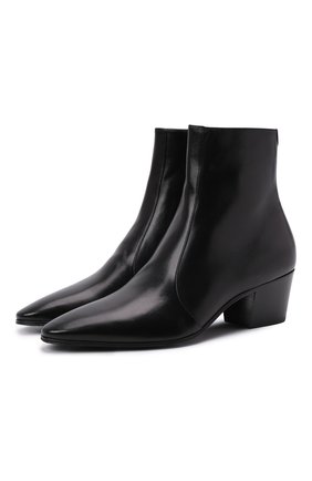 Мужские кожаные сапоги vassili SAINT LAURENT черного цвета по цене 78100 руб., арт. 667620/25N00 | Фото 1 Мужские кожаные сапоги vassili SAINT LAURENT черного цвета, арт. 667620/25N00 | Фото 1 (Материал внутренний: Натуральная кожа; Подошва: Плоская; Каблук высота: Высокий; Мужское Кросс-КТ: Сапоги-обувь, Казаки-обувь)