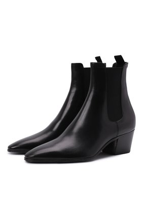 Женские кожаные ботильоны vassili 60 SAINT LAURENT черного цвета по цене 78100 руб., арт. 669173/25N00 | Фото 1 Женские кожаные ботильоны vassili 60 SAINT LAURENT черного цвета, арт. 669173/25N00 | Фото 1 (Материал внутренний: Натуральная кожа; Каблук высота: Низкий; Подошва: Плоская; Каблук тип: Устойчивый)