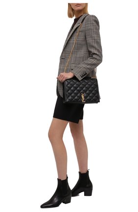 Женские кожаные ботильоны vassili 60 SAINT LAURENT черного цвета по цене 78100 руб., арт. 669173/25N00 | Фото 2 Женские кожаные ботильоны vassili 60 SAINT LAURENT черного цвета, арт. 669173/25N00 | Фото 2 (Материал внутренний: Натуральная кожа; Каблук высота: Низкий; Подошва: Плоская; Каблук тип: Устойчивый)